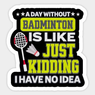 Funny Badminton Sticker